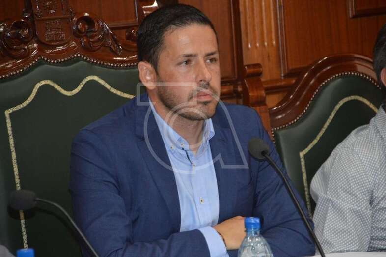 Héctor Suárez, alcalde de Telde, en la sesión ordinaria del pasado 24 de julio (Foto TA)